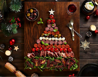 A Sharing Charcuterie Christmas Tree